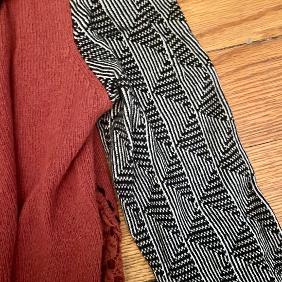 Buckle Mixed Media Cardigan Size Small - Picture 3 of 7